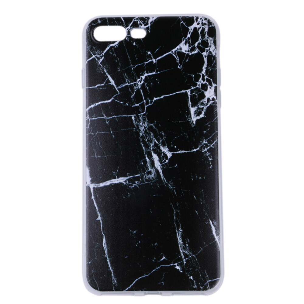 Takakuori Marmori iPhone 8 - Musta/valkoinen