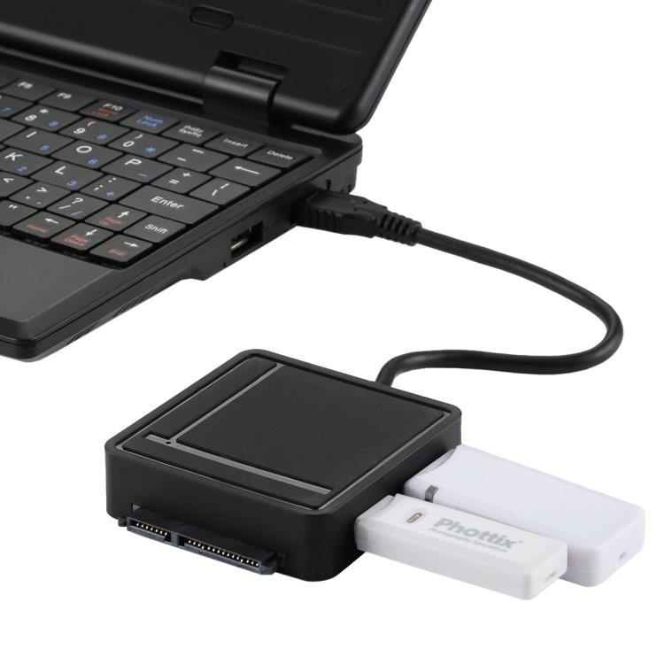 Kiintolevysovitin USB-C Tyyppi C SATA 3.0 + 2 USB 3.0 + Kortinlukija