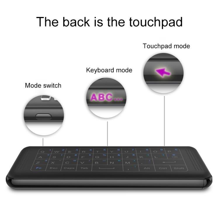 Näppäimistö + Touchpad 6-Akselinen Gyro 2.4GHz Air Mouse taustavalo