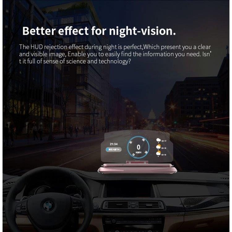 Universal Mobil GPS HUD Head Up Display pidike auton kojelautaan
