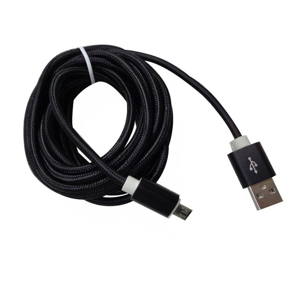 Micro USB datakaapeli 3 m - Musta