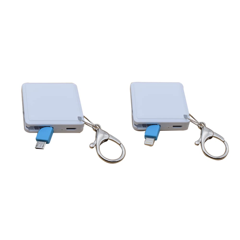 Power bank / Pocket bank, micro USB portti , 1200 mAh - Valkoinen