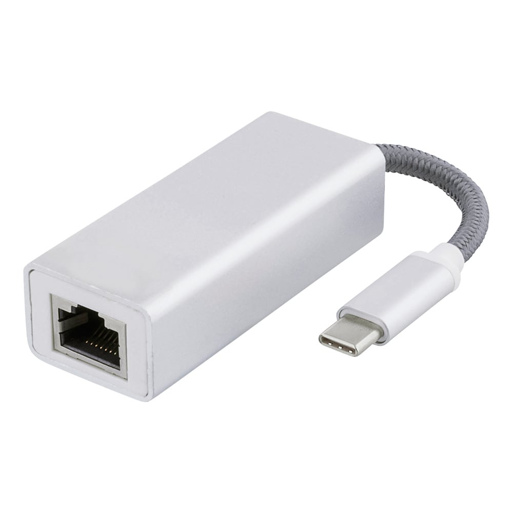 USB-C verkkosovitin, Gigabit, RJ45 Hopea