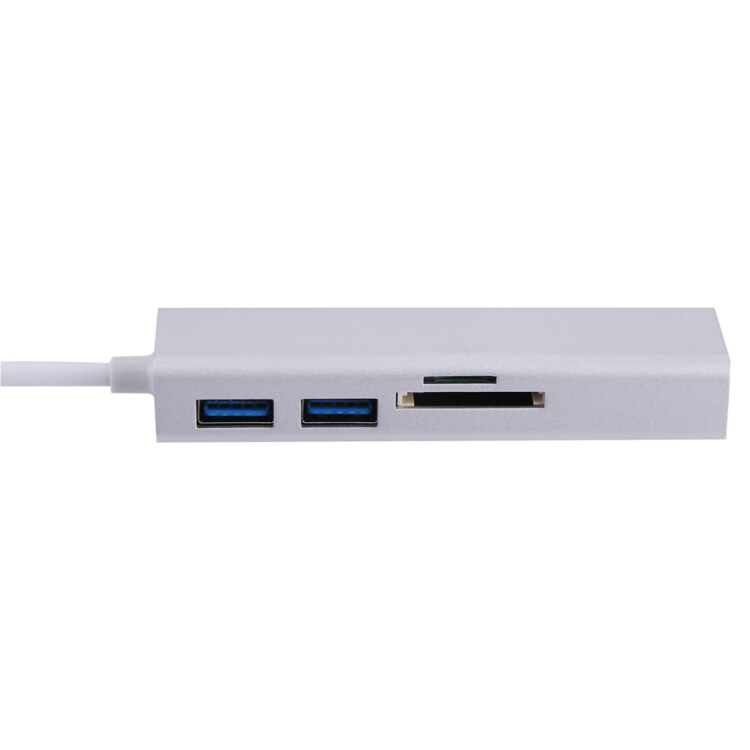 USB-C-sovitin verkkoon & 2 x USB 3.0 & Micro SD usb-keskitin