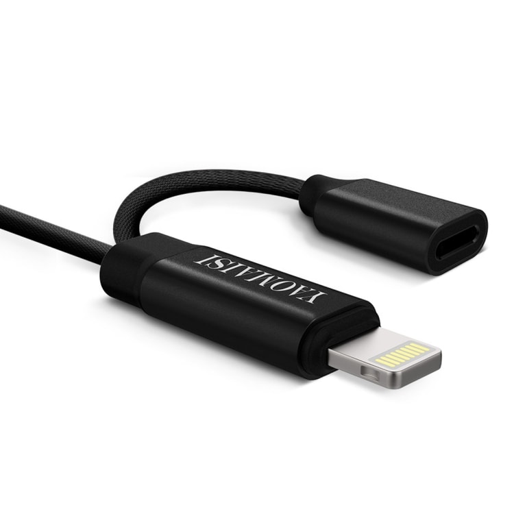 USB + Headset- ja äänisovitin iPhone 8 / 7/ 7 Plus - kuuloke ja latauskaapeli