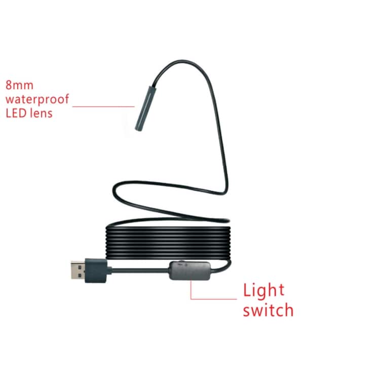 Kova Langaton Tarkastuskamera 1200P HD WiFi Endoskooppi 8 LED - 7 Metriä