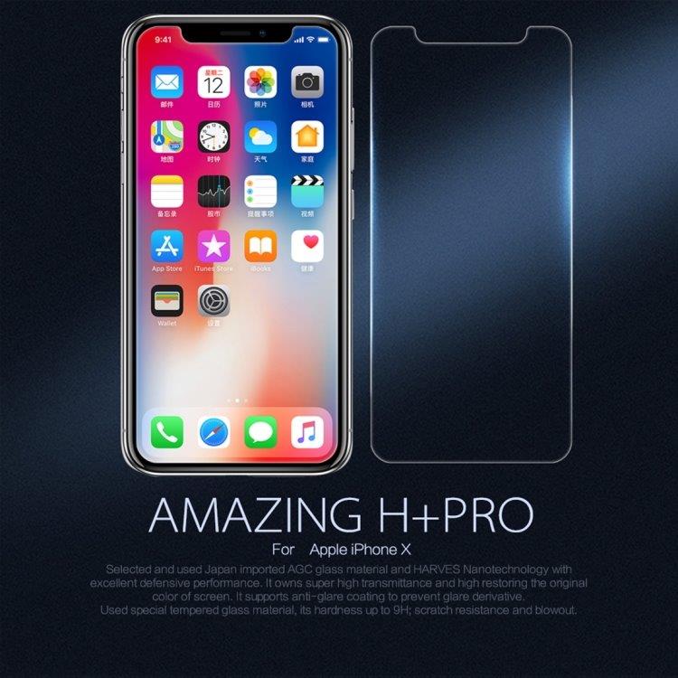 NILLKIN Näytönsuoja karkaistua lasia iPhone X
