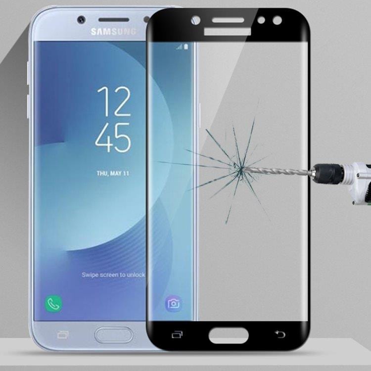 Suoja karkaistua lasia koko näytölle Samsung Galaxy J5 2017 - Musta