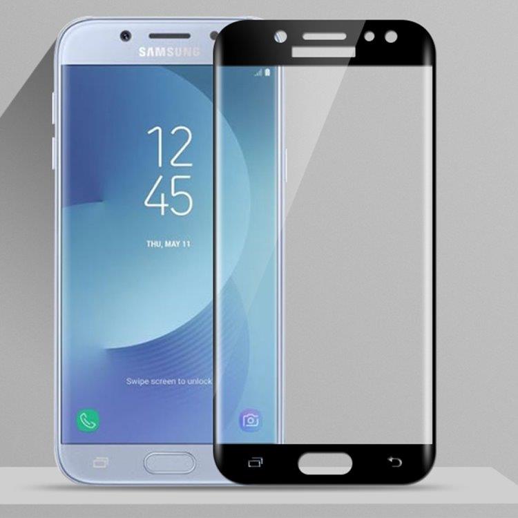 Suoja karkaistua lasia koko näytölle Samsung Galaxy J5 2017 - Musta