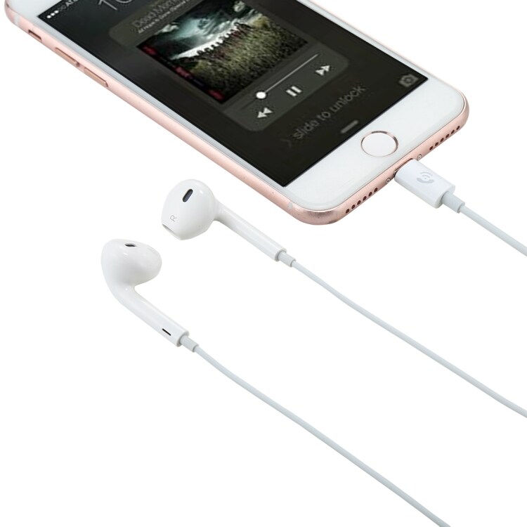 Stereoheadset Mic kaapelilla & Bluetooth iPhone X/XS / 8 / 7