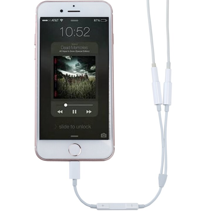 Äänisovitin iPhone - Kaksi kuulokeliitäntää