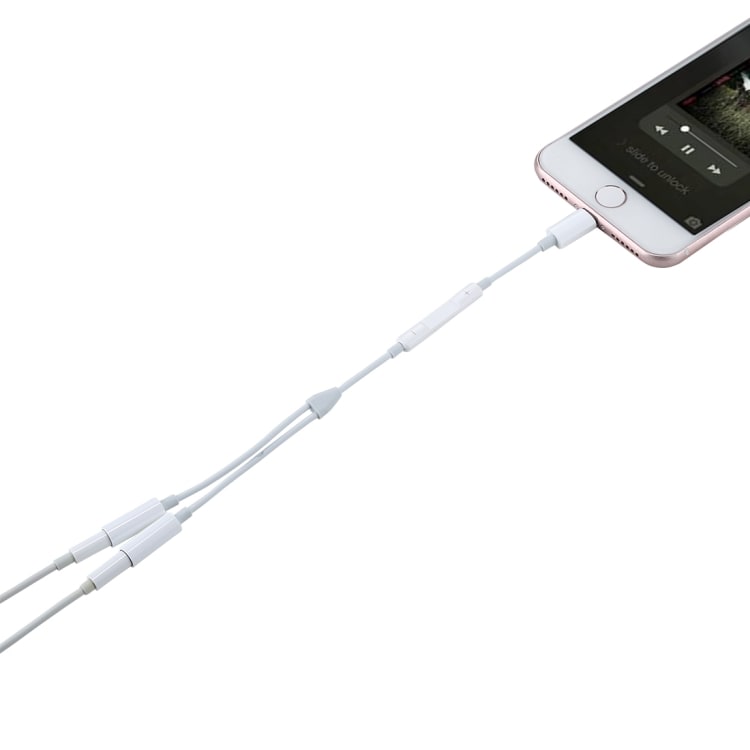 Äänisovitin iPhone - Kaksi kuulokeliitäntää