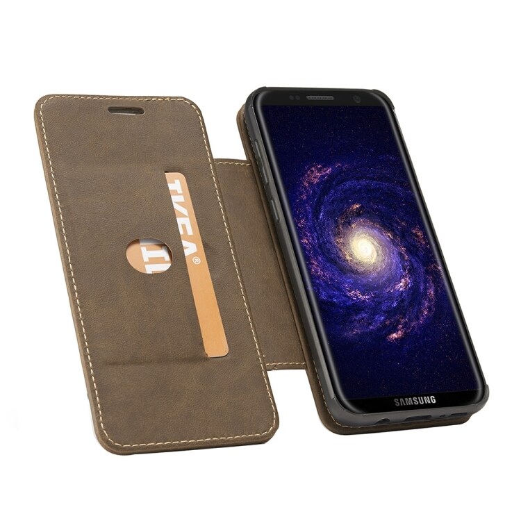 CaseMe Samsung Galaxy S8+ Flip Kotelo Magneettisella Rengaspidikkeellä ja rannehihnalla