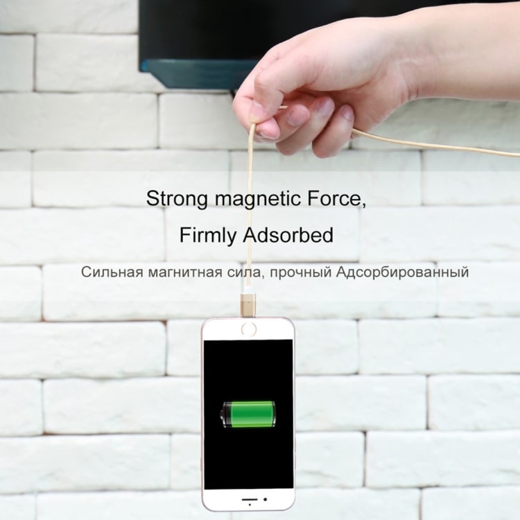 FLOVEME Latauskaapeli iPhone + Micro-Usb Magneettisilla vaihdettavilla liittimillä, 1m