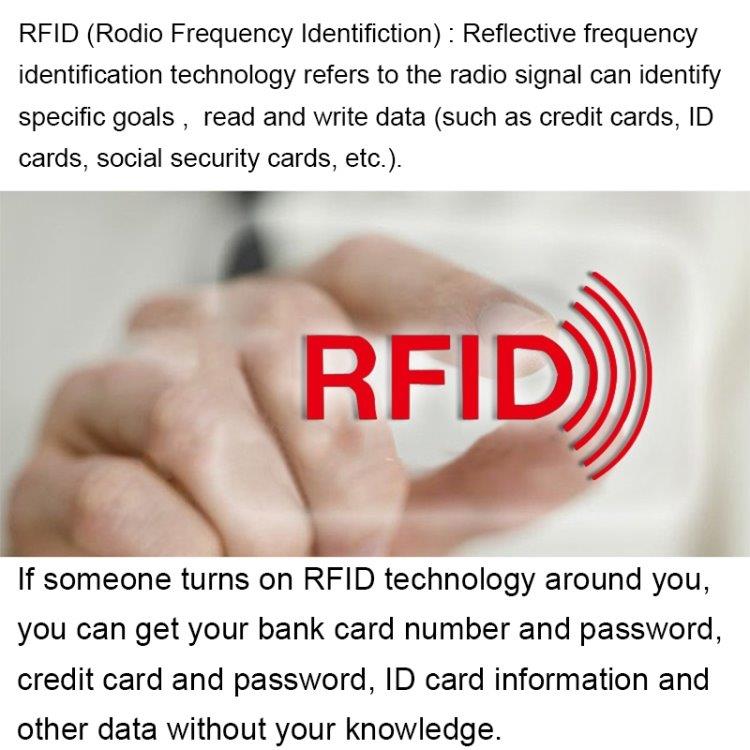 RFID Lompakko vetoketjulla - 5 lokeroa korteille