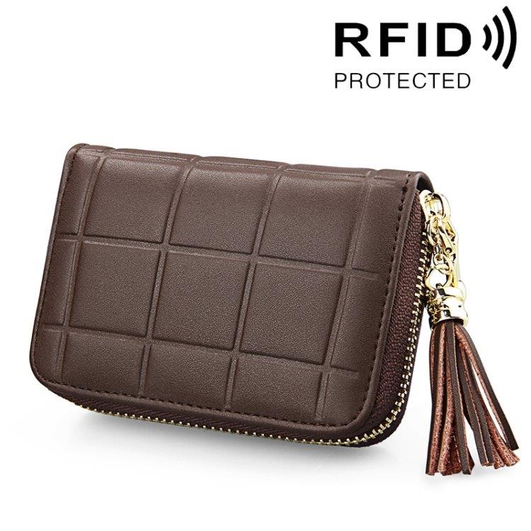 RFID Käsilaukku vetoketjulla - 15 lokeroa korteille
