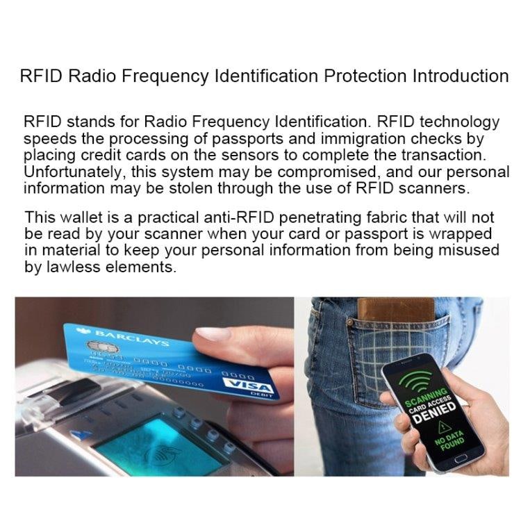 Musta lompakko RFID suojalla - Useita lokeroita