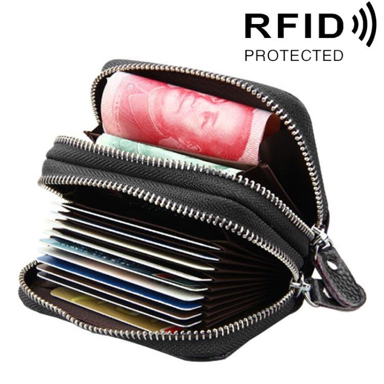 Ruskea Lompakko RFID suojalla - Useita lokeroita