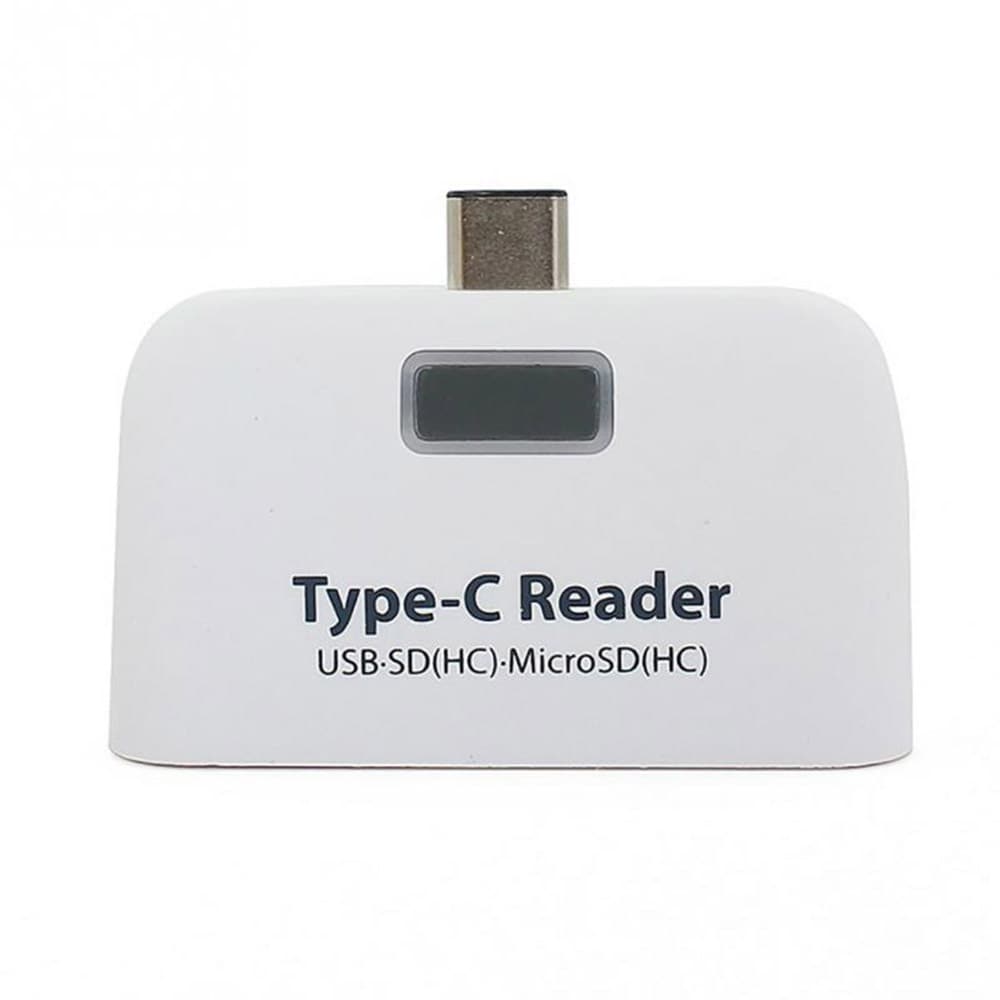 3in1 Kortinlukija USB 3.1 Tyyppi C - Micro-sd / Usb-Muisti OTG:n kanssa