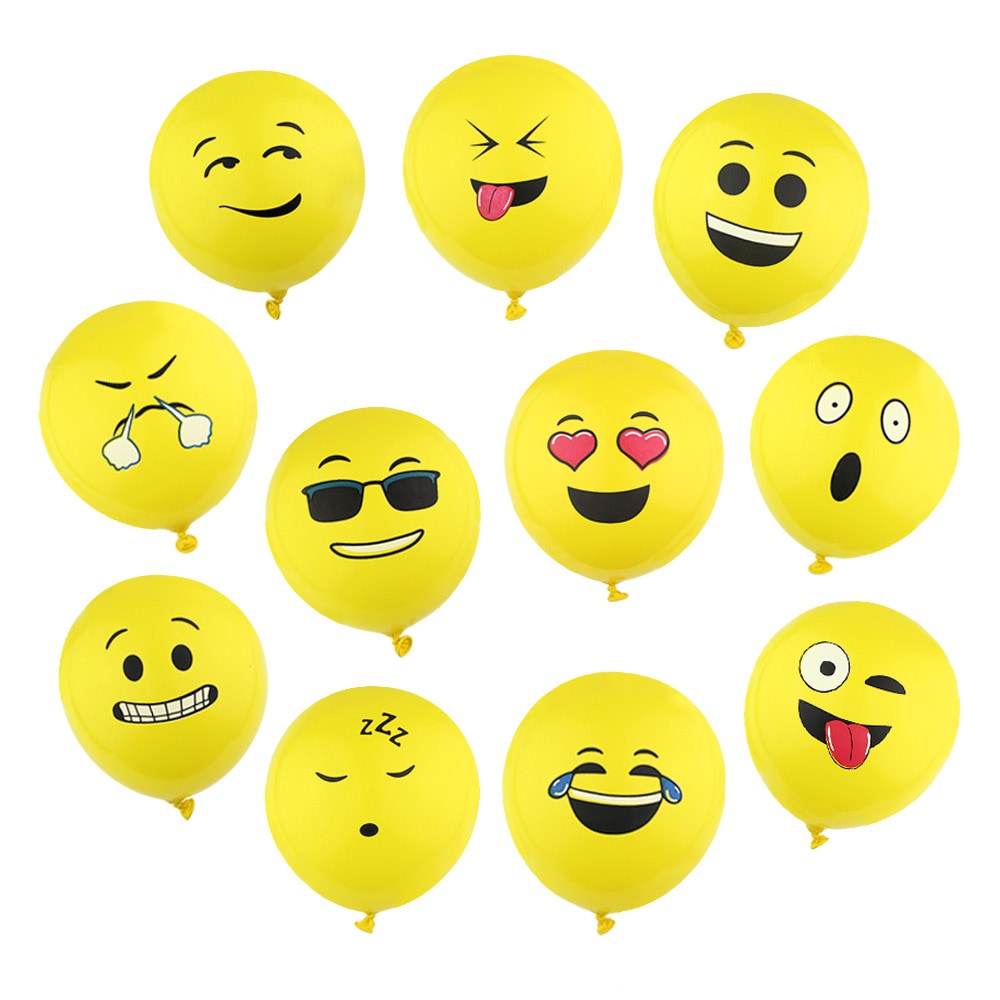 Emoji ilmapallot 100-pakkaus - Smiley ilmapallot