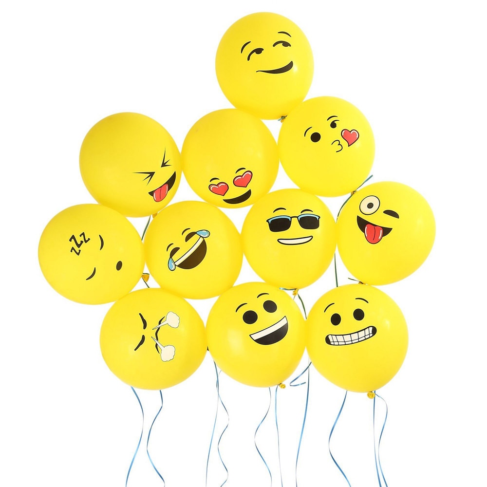 Emoji ilmapallot 100-pakkaus - Smiley ilmapallot