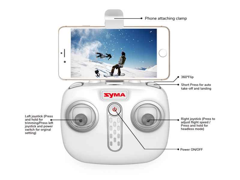 Lennokki SYMA X15W 2.4G Kamera ja WiFi - Valkoinen