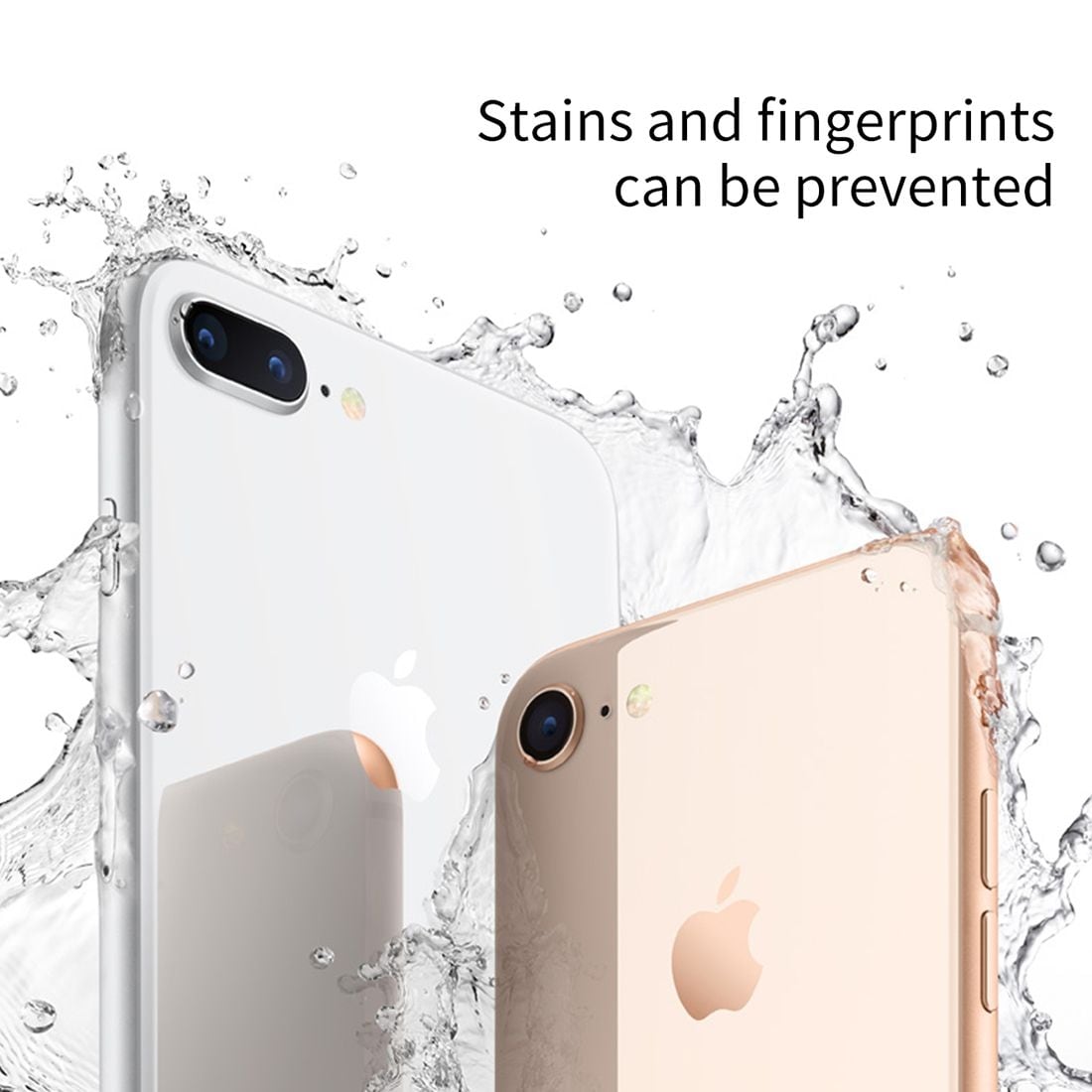 Baseus Näytönsuoja Takaosan suoja karkaistua lasia iPhone 8 - Kulta