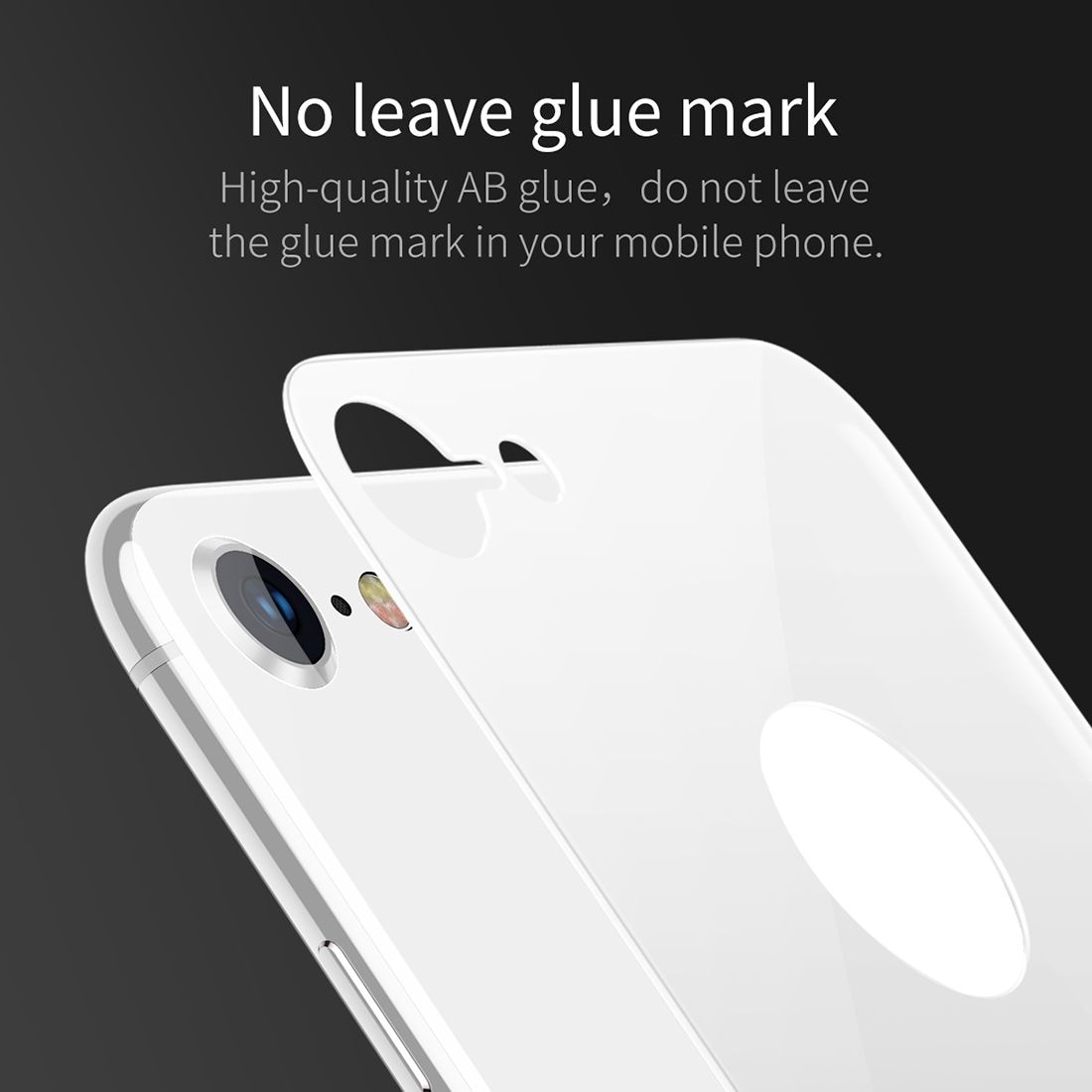 Baseus Näytönsuoja Takaosan suoja karkaistua lasia iPhone 8 - Hopea