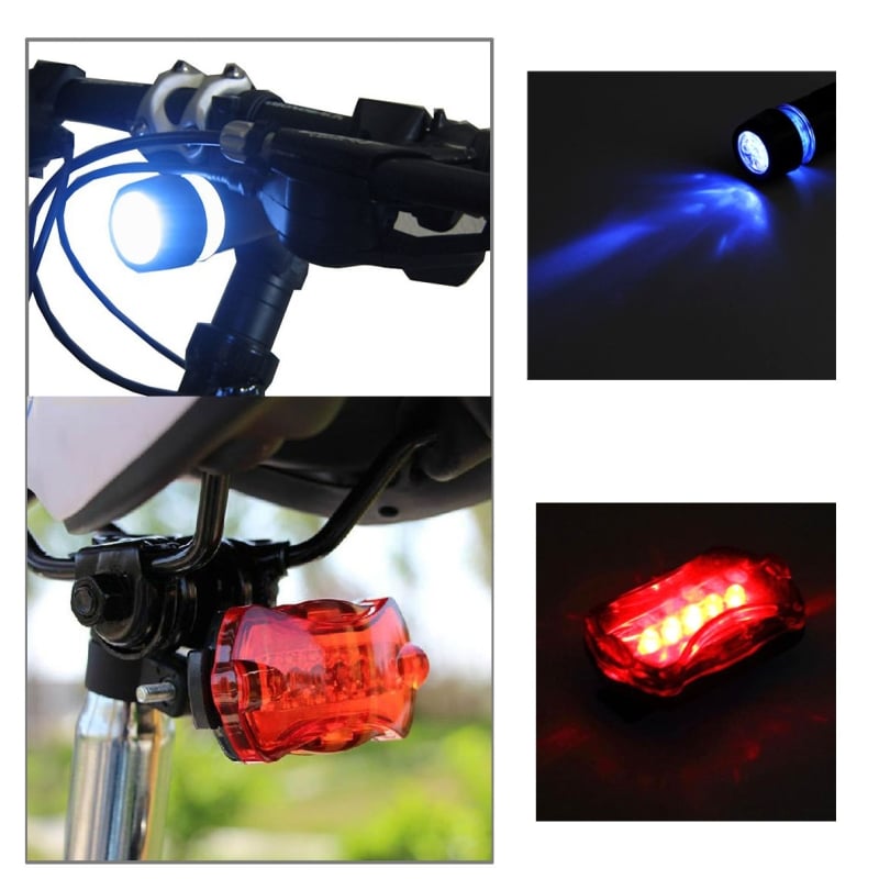 Polkupyörän valo 5 LED - Eteen&Taakse