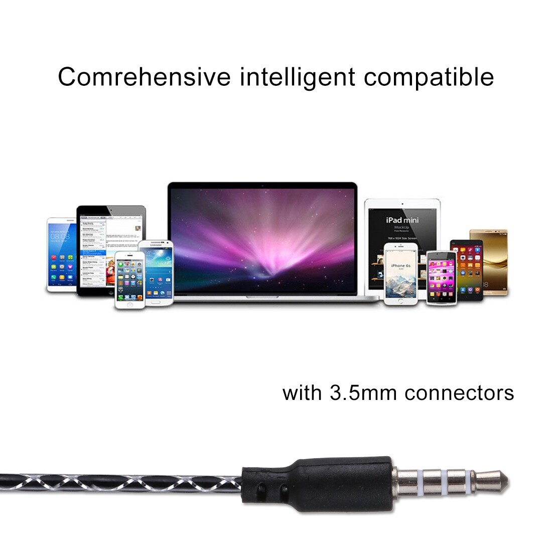 Megabass Stereoheadset In-ear iPhone, iPad, Samsung, Huawei, LG, HTC