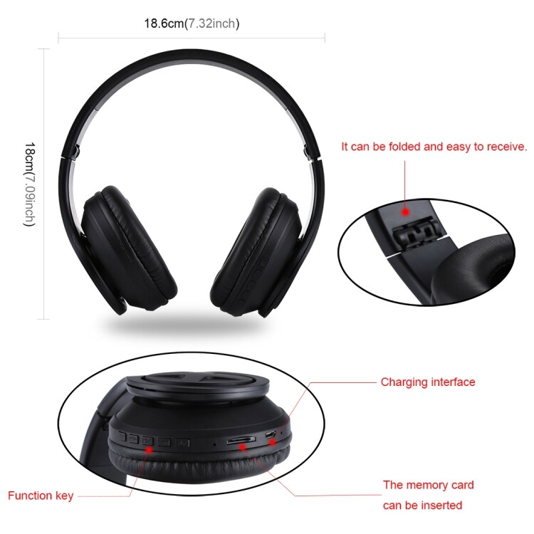OVLENG iH2 Bluetooth Stereo Headset - Musta