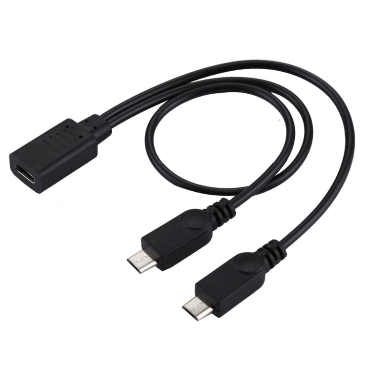 Adapteri USB Tyyppi-C - 2 x Micro-USB