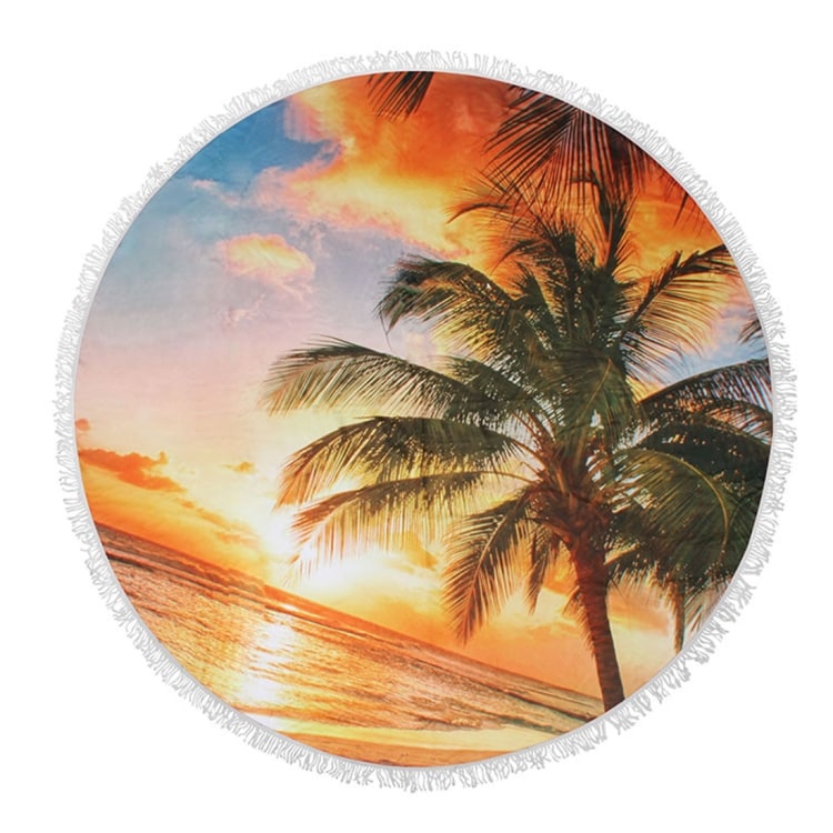 Palmu  rantapeitto rannalle,  joogaan ja piknikille 150 x 150 cm