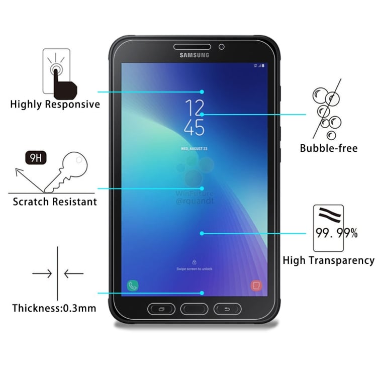 Karkaistu Näytönsuoja lasia Samsung Galaxy Tab Active2 8.0 LTE / T395