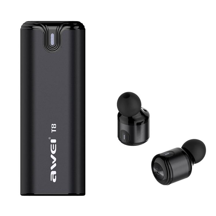 AWEI T8 Mini Bluetooth Headset - Musta