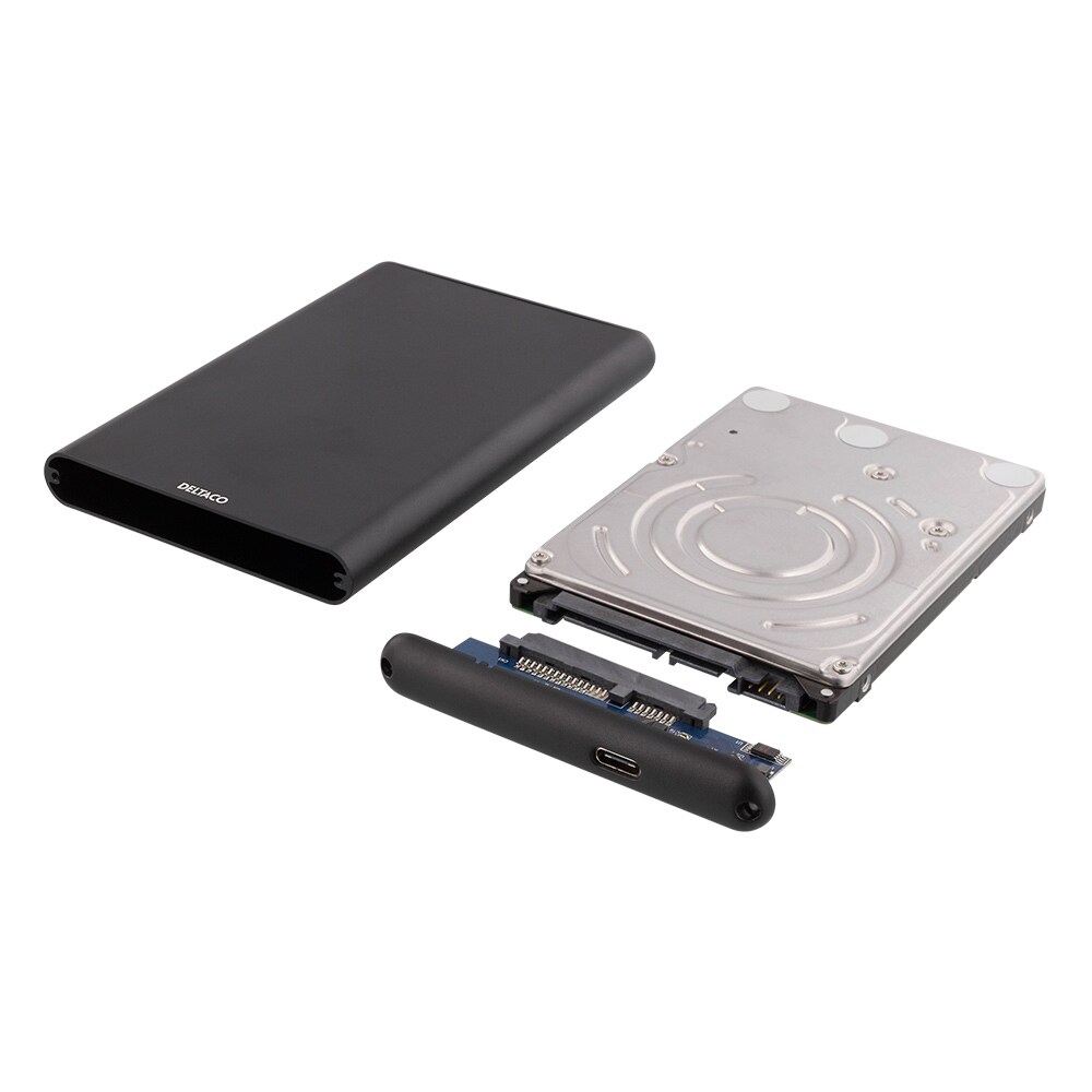 DELTACO USB-C SATA/SSD-kotelo
