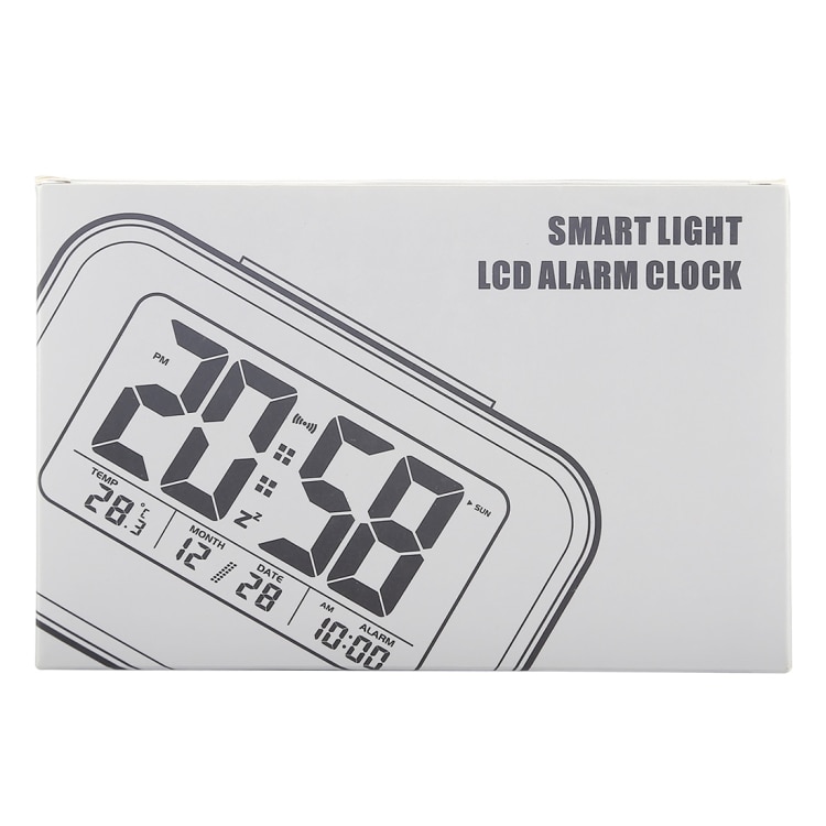 Herätyskello Smart Light LCD-näyttö Musta