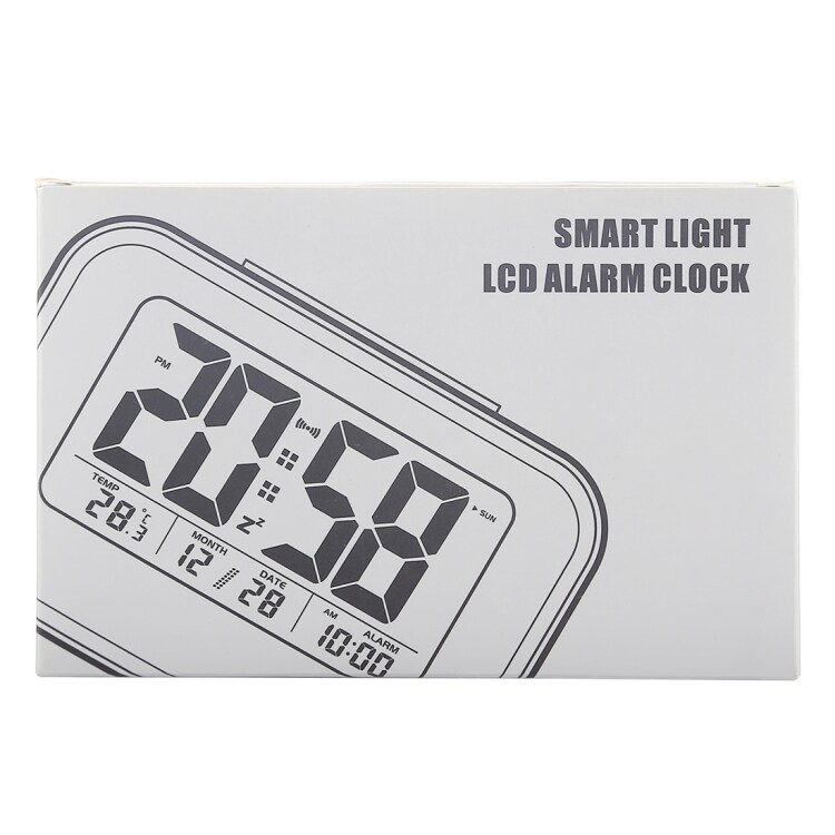 Herätyskello Smart Light LCD-näyttö Valkoinen
