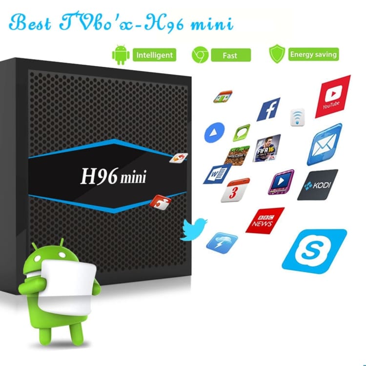 H96mini TV-Box Android 7.1 4K HD Dual-WIFI 2.4GHz/5GHz