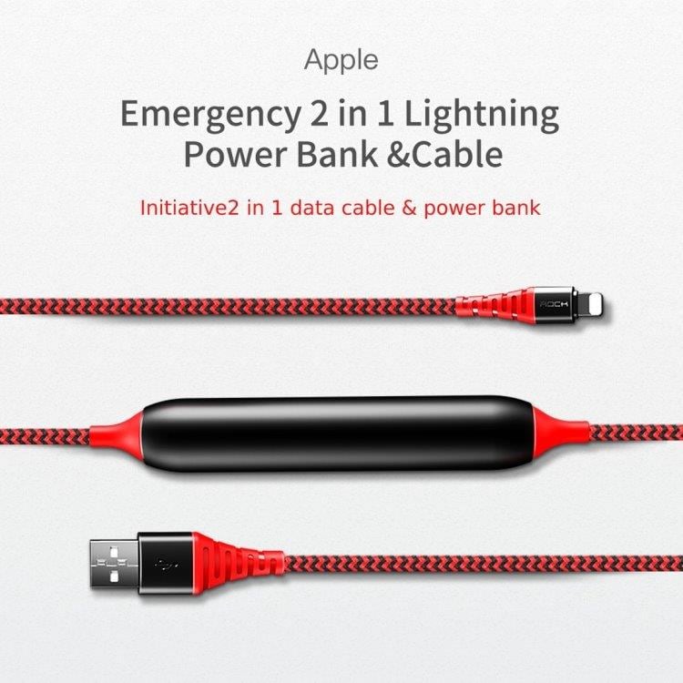 ROCK USB lightning-liitin powerbank iPhonelle
