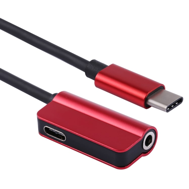 Lataus- ja audiosovitin USB C - USB-C + 3,5mm