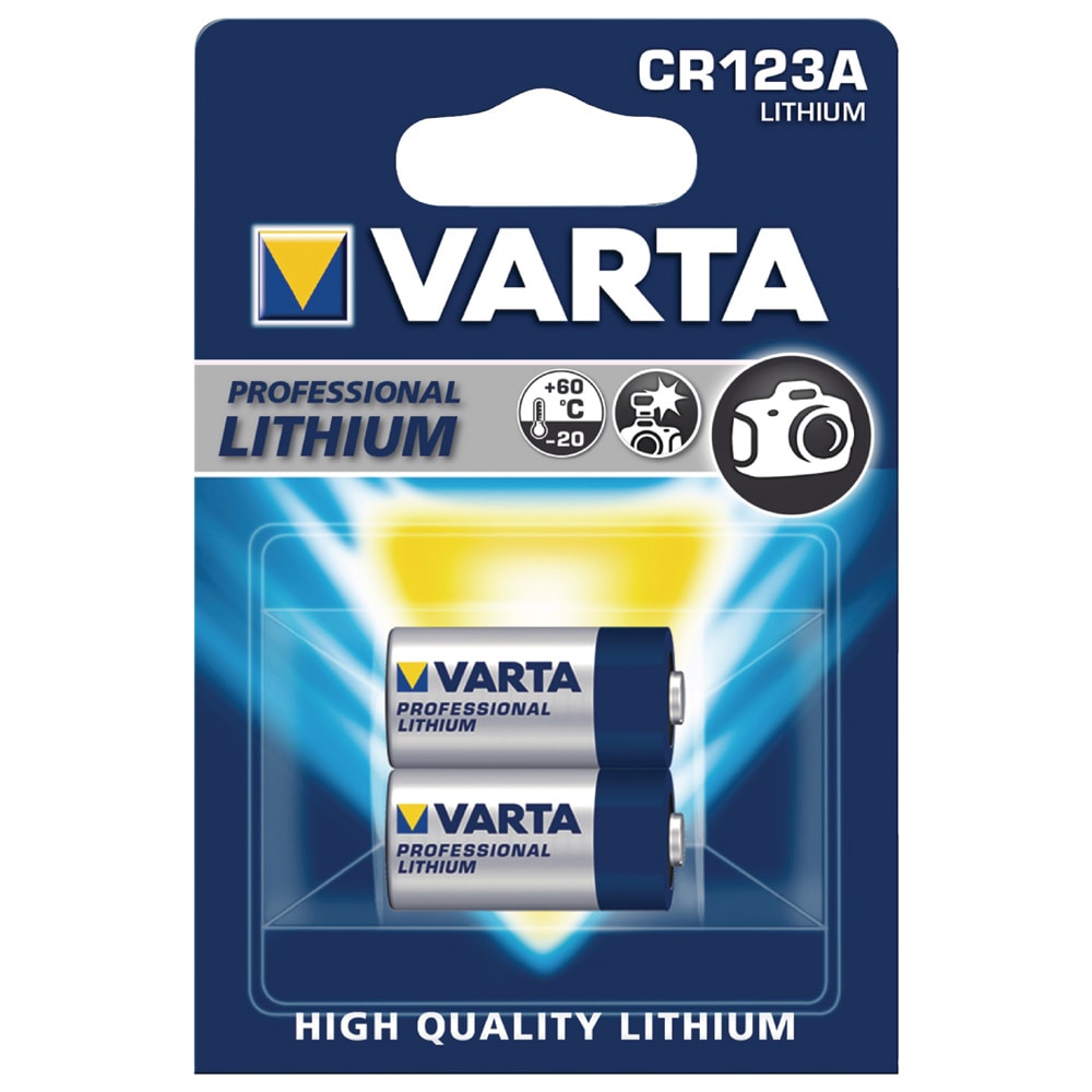 VARTA Litiumparisto CR123A - 2 Pakkaus