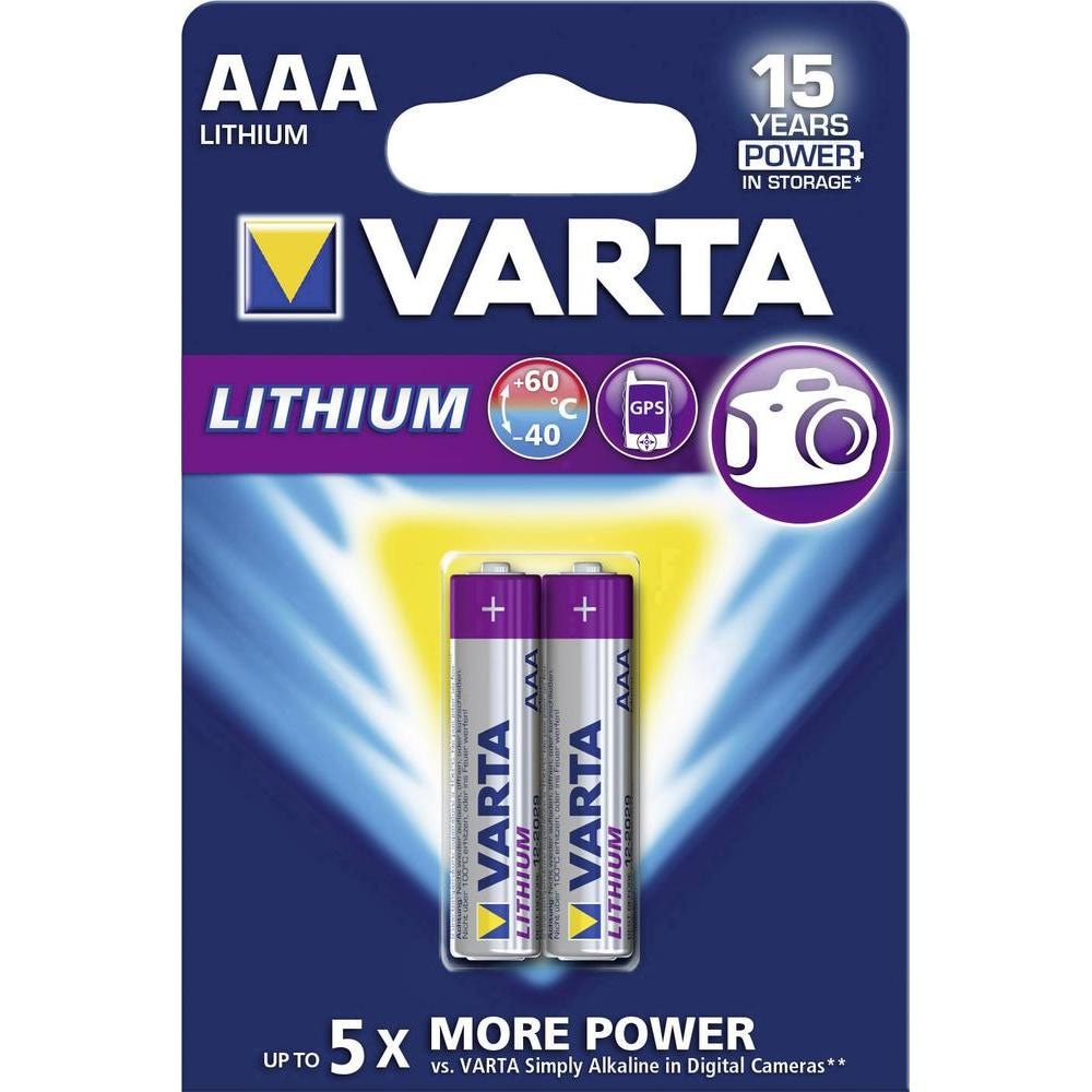VARTA Litiumparisto AAA LR03 Micro - 2 Pakkaus