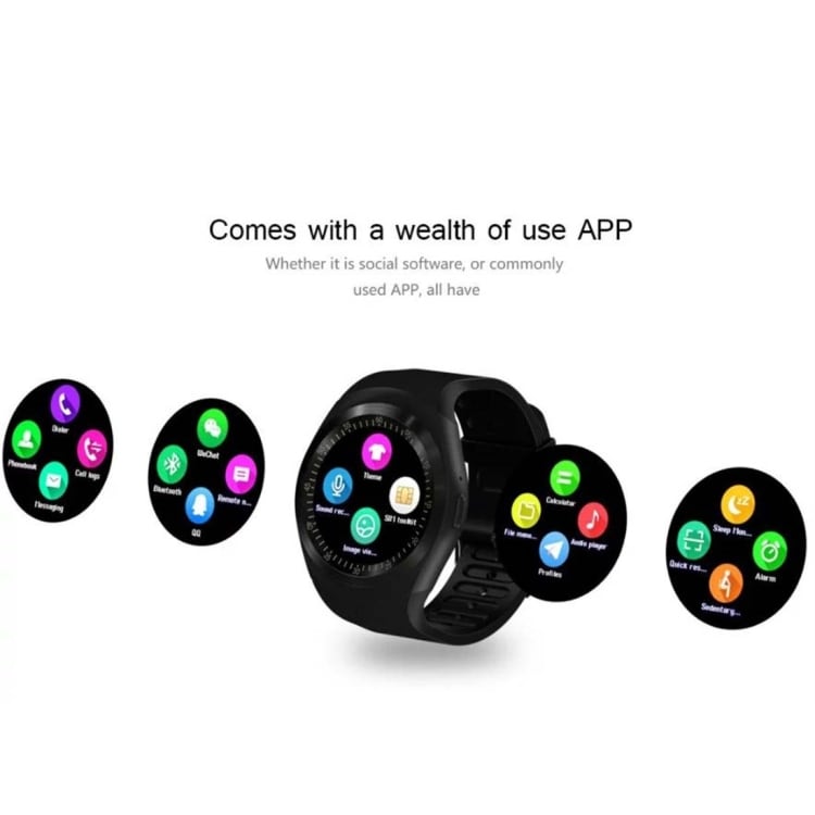 Y1 Smartwatch Sim-kortilla Musta