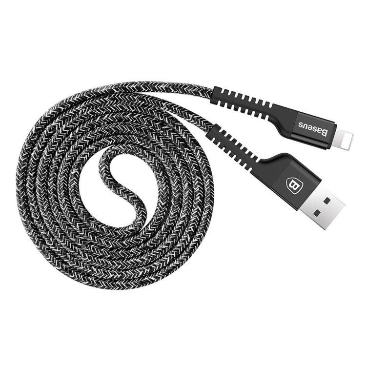 Baseus PunottuUSB-kaapeli USB A - lightning 1m Musta