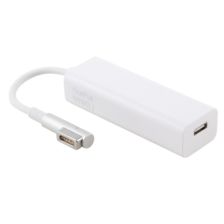 AnyWatt 60W USB-C Naaras - MagSafe 1 Muunnin Valkoinen