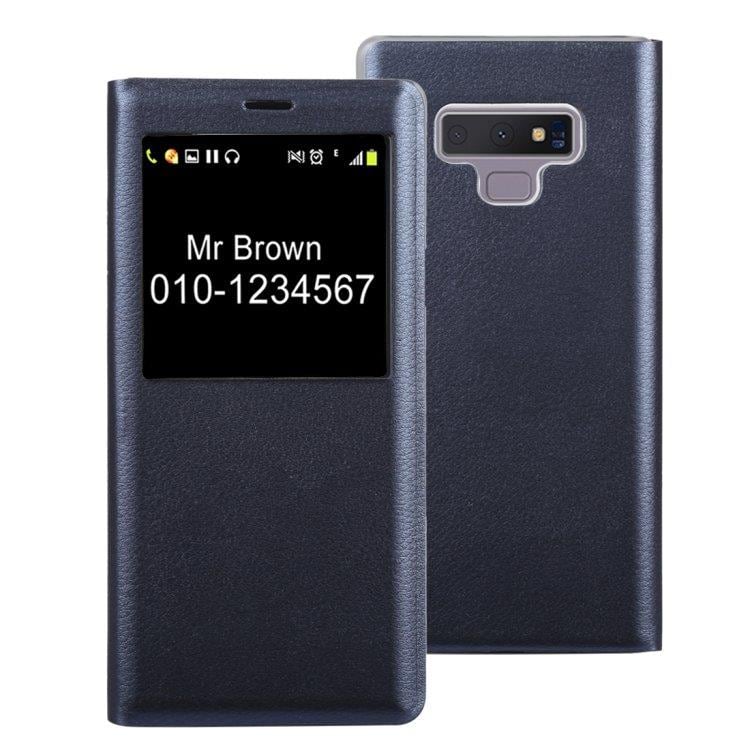 Flip kotelo ID-Ikkunalla Samsung Galaxy Note 9 Tummansininen