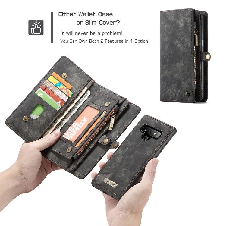CaseMe-008 Lompakkokotelo Samsung Galaxy Note 9 Musta