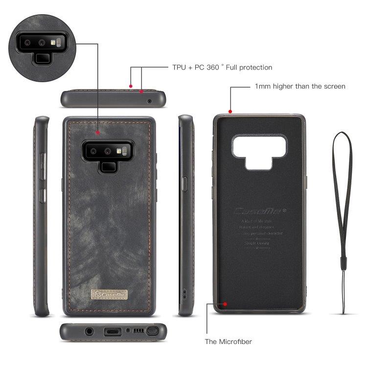 CaseMe-008 Lompakkokotelo Samsung Galaxy Note 9 Musta