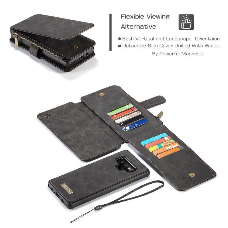 CaseMe-007 Lompakkokotelo Samsung Galaxy Note 9 Musta